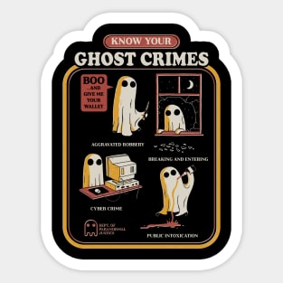 Ghost Crimes Sticker